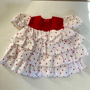 Vintage Christian Dior Polka Dot Dress - Size 12 months